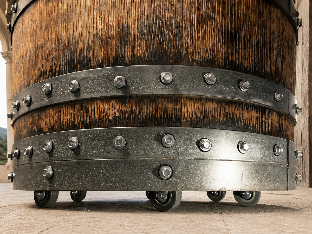 Whiskey & Wine Barrel Poker Table Set with 6 Chairs