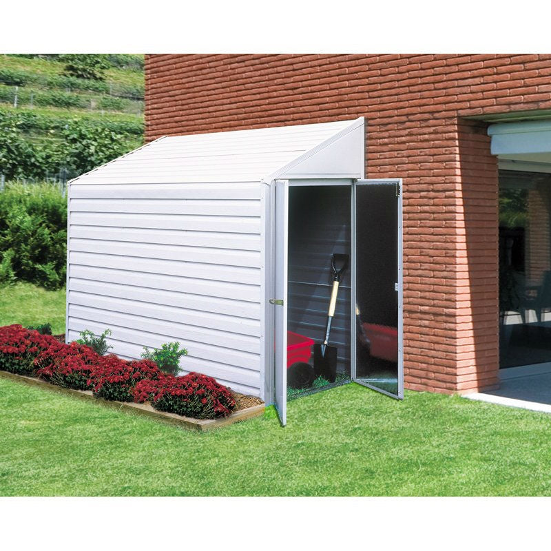 7 × 4-Ft Outdoor Steel Storage Shed with Sloped Roof