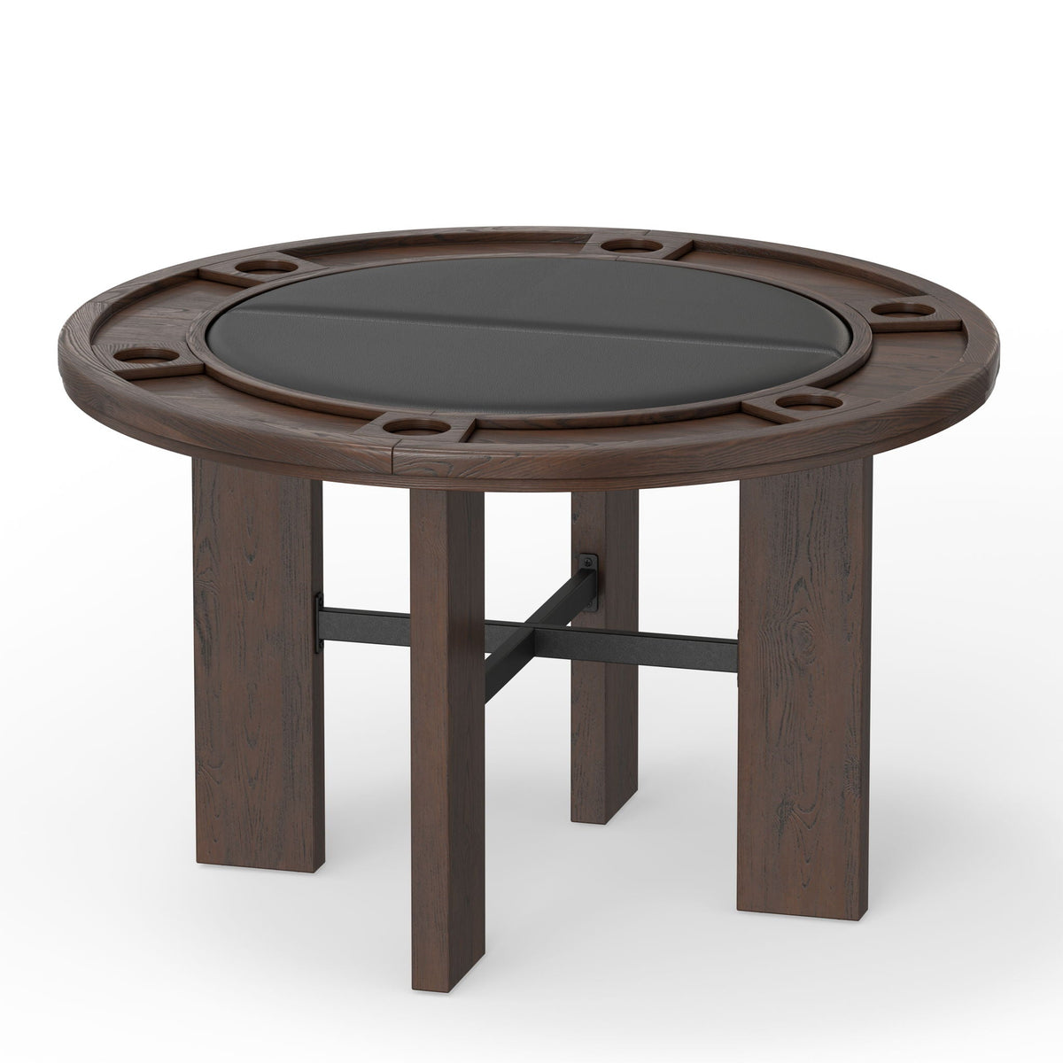 Gorman 2-in-1 Dining and Game Table – Walnut Brown