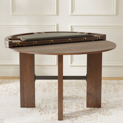 Gorman 2-in-1 Dining and Game Table – Walnut Brown