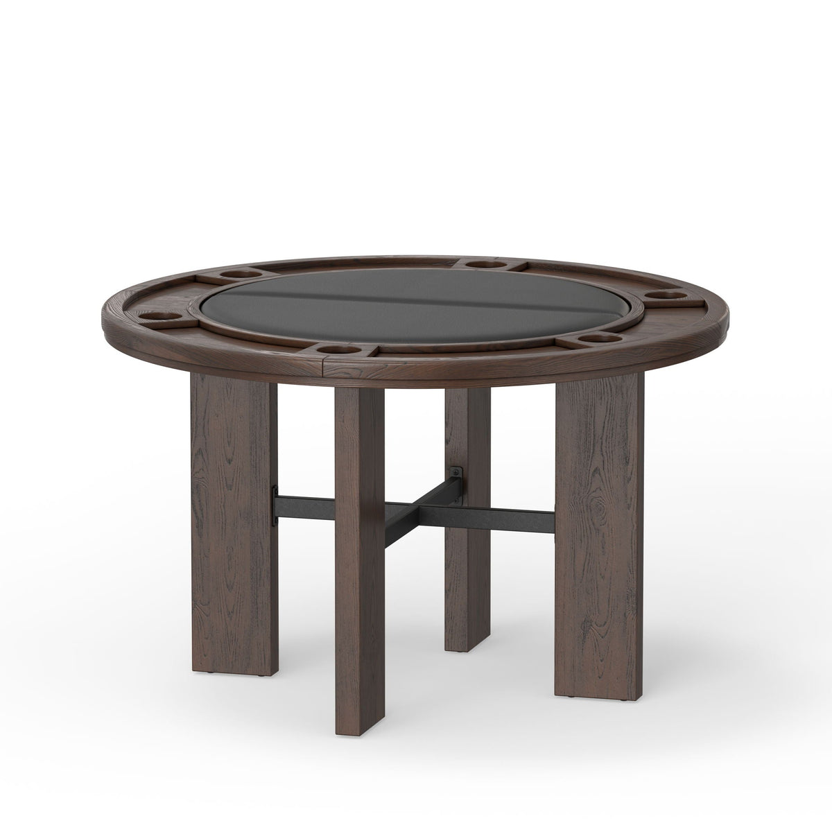 Gorman 2-in-1 Dining and Game Table – Walnut Brown