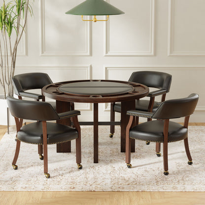 Gorman 2-in-1 Dining and Game Table – Walnut Brown