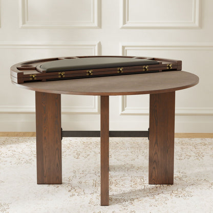 Gorman 2-in-1 Dining and Game Table – Walnut Brown