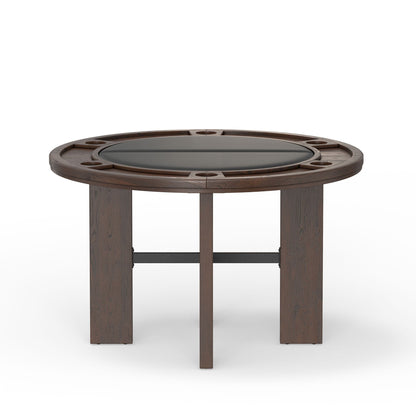 Gorman 2-in-1 Dining and Game Table – Walnut Brown