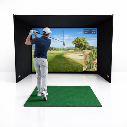GolfBays SimBox Golf Simulator Enclosure with PRO+ Screen
