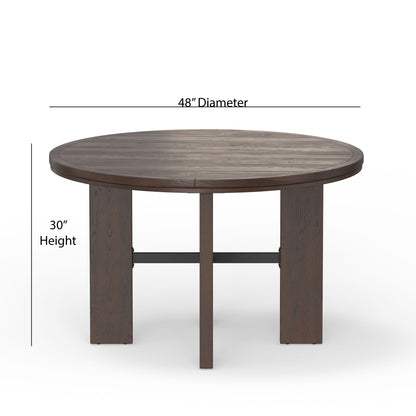 Gorman 2-in-1 Dining and Game Table – Walnut Brown