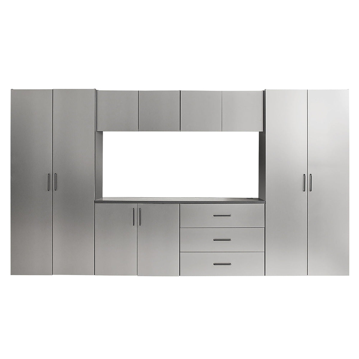Astro Series Set A Garage Cabinets with Soft-Close Drawers & Doors – Metallic Gray