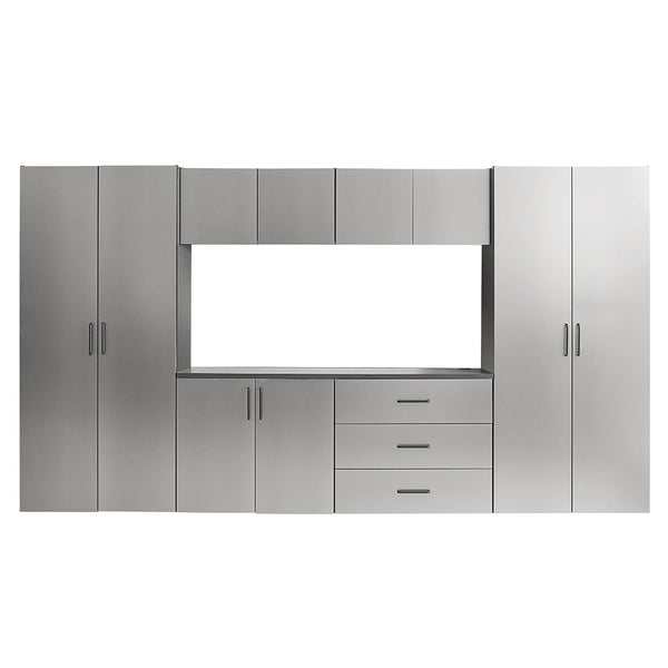 Astro Series Set A Garage Cabinets with Soft-Close Drawers & Doors – Metallic Gray