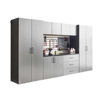 Astro Series Set A Garage Cabinets with Soft-Close Drawers & Doors – Metallic Gray