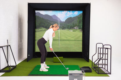 GolfBays SimBox Golf Simulator Enclosure with PRO+ Screen
