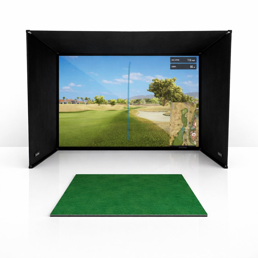 GolfBays SimBox Golf Simulator Enclosure with PRO+ Screen
